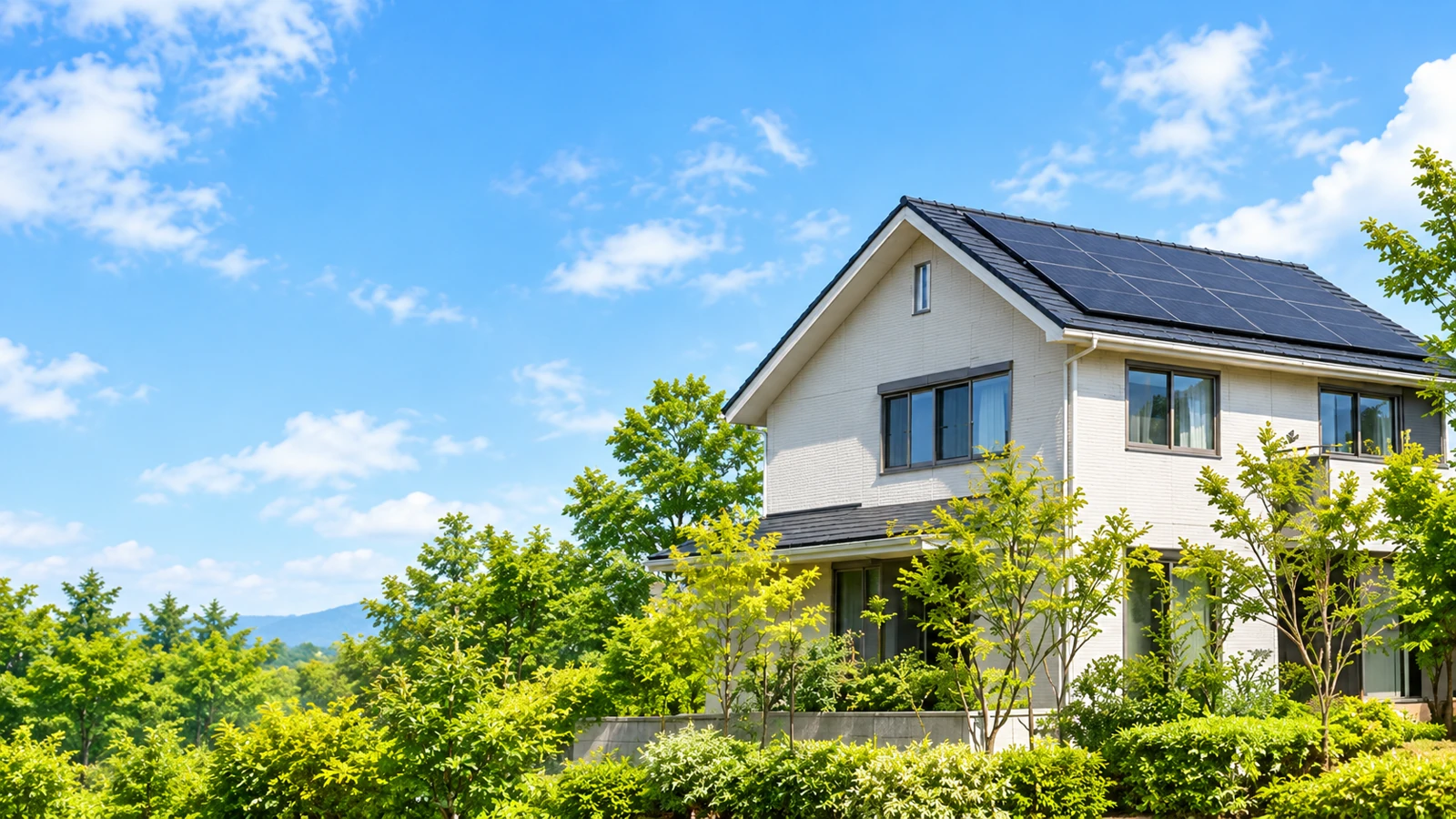 太陽光パネルのある住宅のイメージ